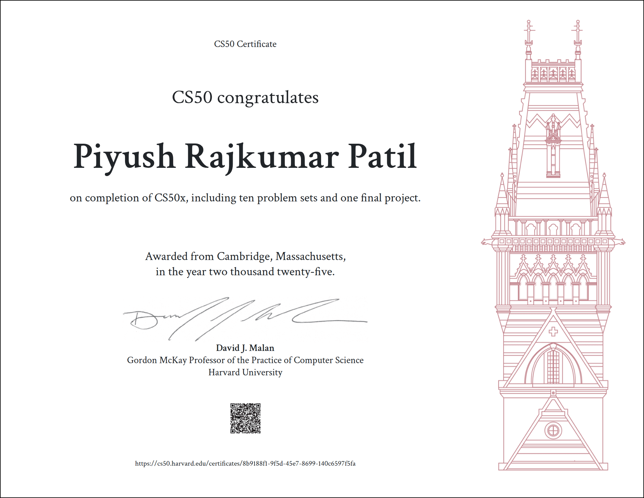 CS50's Introduction to Computer Science